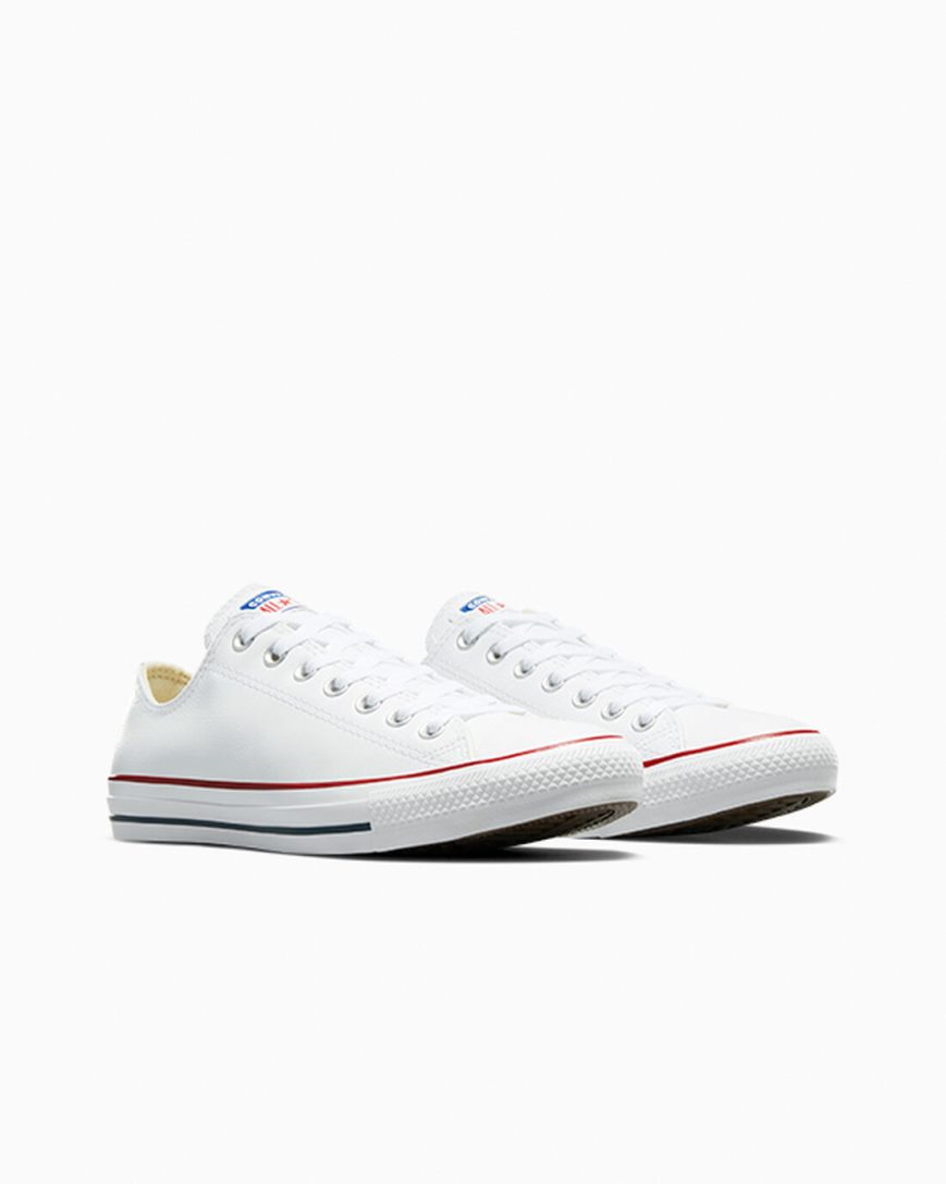 Women's Converse Chuck Taylor All Star Leather Low Top Shoes White | AU 56039M